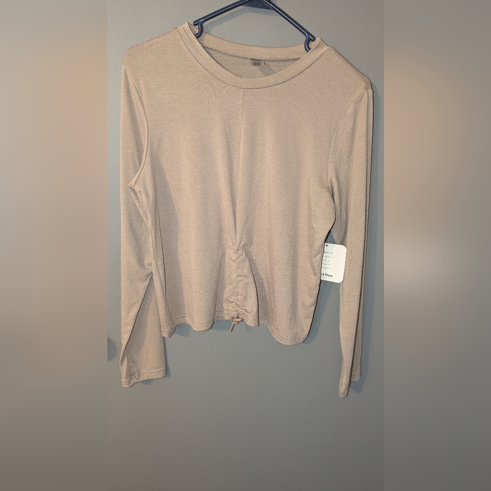ebb & flow NWT Tan Long-Sleeve Shirt